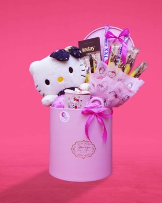 صندوق وردي أنيق للحلوى والشوكولاتة